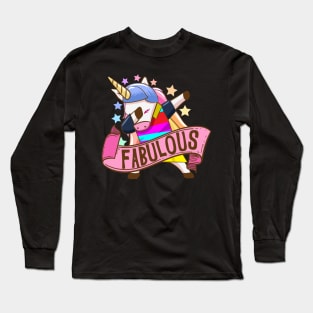 Fabulous Unicorn Dabbing Long Sleeve T-Shirt